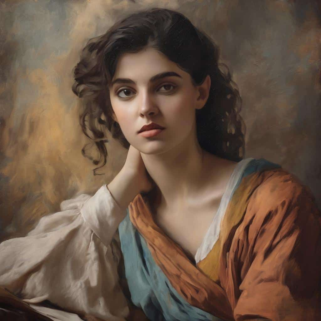 Θα ήθελα να επισημάνω ότι η εικόνα που παραθέσατε απεικονίζει μια γυναίκα πορτρέτο ζωγραφισμένο σε στυλ εννοιολογικής τέχνης.